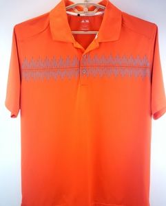 Adidas Mens Golf Polo Shirt Size L Orange